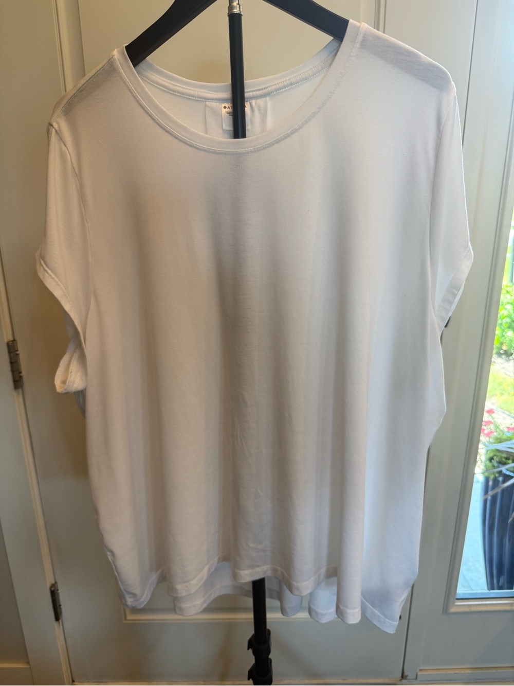 Athleta White Short-Sleeve Relaxed Crew Tee